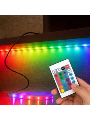 RGB Şerit 30 LED Kumandalı USB Bağlantılı
