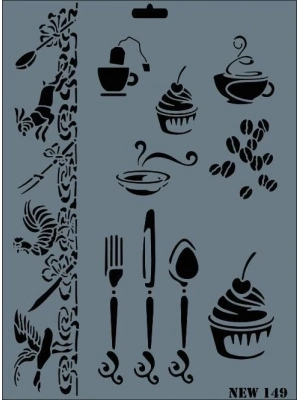 ® Rich New Seri N-149 Stencil 35x25 cm