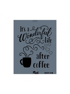 ® Rich New Seri N-418 Stencil 35x25 cm