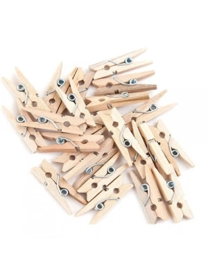 Ahşap Mini Ham Mandal 100 Adet