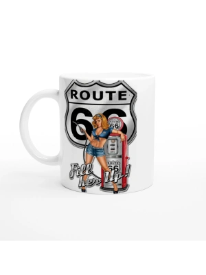 Route 66 Retro Benzinci Kız Kupa