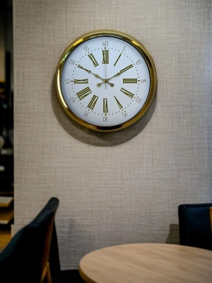 ® Royal Gold 40 Cm Metal Duvar Saati