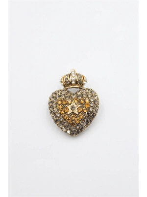 Rozet Broş - Kahverengi