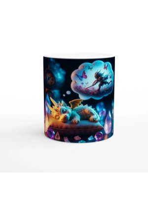 Rüya Ejderhası Fantastik Masal Temalı Çocuklara Özel Baskılı Kupa Bardak