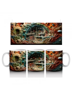 Rüya Gibi Sualtı Dünyası ve Mercanlar – Baskılı Kahve Kupası