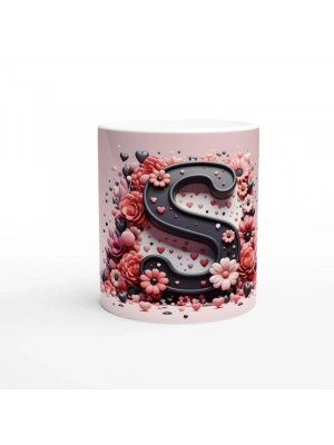 S Harfi Estetik Tasarımlı Kupa Bardak