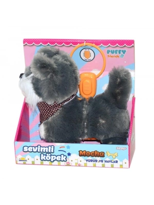 ® S00002859 YÜRÜYEN SEVİMLİ PELUŞ KÖPEK GRİ-SUN