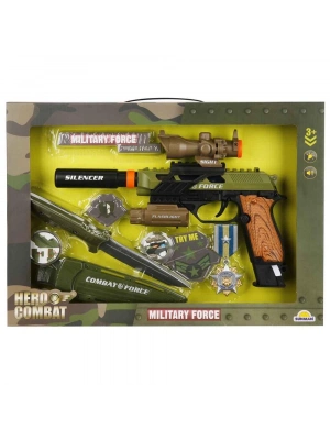 ® S00004308 ASKER SİLAH SET BIÇAK/SİLAH IŞIK/SES 6PR