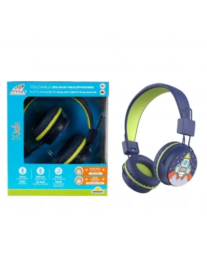 ® S00090370 -SUN-GLE-ECH-KULAKLIK MİKROFONLU KATLANABİLİR KABLOSUZ ROKET RESİMLİ L