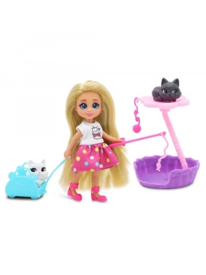 ® S01081125 DREAMEEZ MİNİ BEBEK VE KEDİ SETİ -SUN