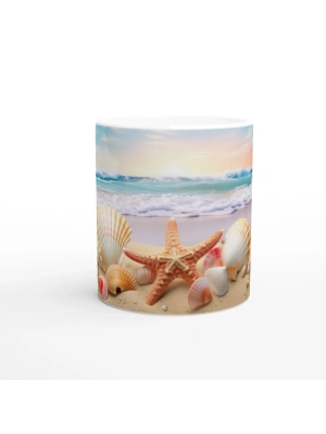 Sabah Işığında Kabuklar Kupa Bardak