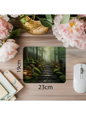 Sabah Sisi Altında Tapınak Yolu Mousepad - 19x23 cm 2 mm Dikdörtgen İthal Baskılı Mouse Pad