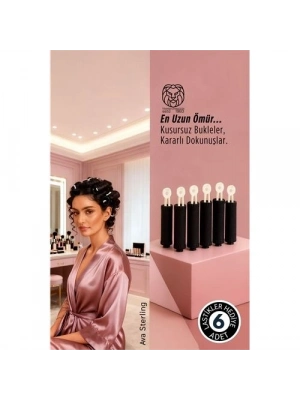 ® Saç Bigudisi - 6lı Saç Bukle Şekillendirme Seti - Lastikli - Ömürlük Şekillendirme