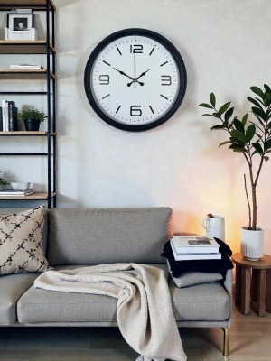 ® Sade & Şık Siyah 40 Cm Metal Dekoratif Duvar Saati