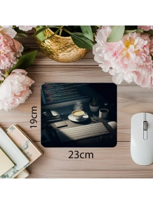 Sadece Kod Işığıyla Aydınlanan Mousepad - 19x23 cm 2 mm Dikdörtgen İthal Baskılı Mouse Pad