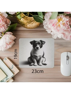 Sadık Dostlar İçin El Çizimi Mousepad - 19x23 cm 2 mm Dikdörtgen İthal Baskılı Mouse Pad