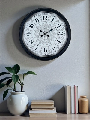 ® Şaheser Tasarım Zarif Desenli 40 cm Metal Duvar Saati