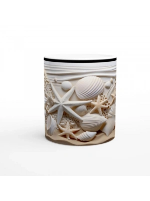 Sahil Kumundaki Deniz Hazineleri Kupa Bardak