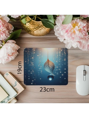 Sakinleştirici Mavi Fonlu Mouse Pad - 19x23 cm 2 mm Dikdörtgen İthal Baskılı Mouse Pad