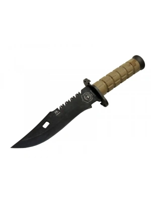 Salgur S 4759 Türk Tipi Komando Bıçağı 28,5cm - Testere Detaylı Bıçak, İpli, Kılıflı