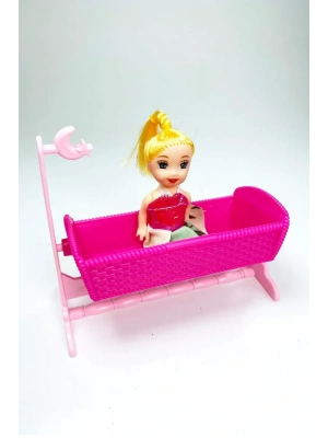 Sallanan Beşikli Parmak Bebek 10x10 cm