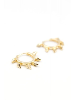 Sallantılı Halka Küpe - Altın