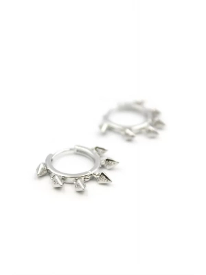 Sallantılı Halka Küpe - Gümüş