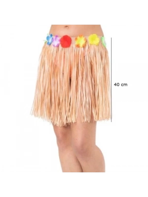 Saman Renk Püsküllü Hawaii Luau Hula Etek