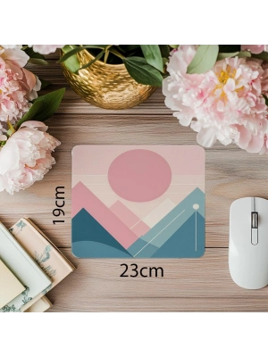 Sanatsal Çizgilerle Yorumlanan Doğa Mouse Pad - 19x23 cm 2 mm Dikdörtgen İthal Baskılı Mouse Pad