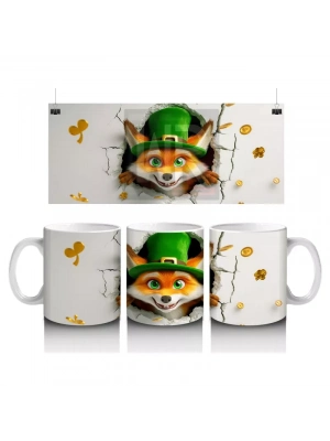 Şanslı Şapkalı Sevimli Tilki – Baskılı Kahve Kupası