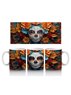 Sarı Güller Arasında Gotik Mavi Bakış – Hediyelik Kahve Kupası