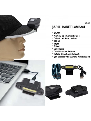 Şarjlı Baret Lambası Wt-606