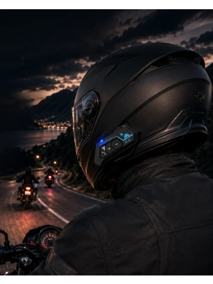 Şarjlı Bluetooth Kask Kulaklığı Navigasyon ve Müzik Destekli