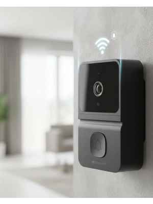 ® ŞARJLI KAMERALI KAPI ZİLİ SİYAH