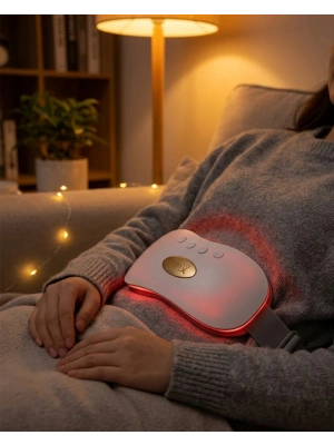 ® Şarjlı Kızılötesi Isı Terapili Titreşimli Bel ve Rahim Destek Kemeri USB 45-50 Derece Ayarlı