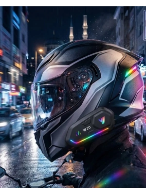 Şarjlı Motosiklet Kask Intercom Kulaklık Bluetooth 5.3 Teknolojisi