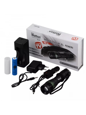 Şarjlı Zoomlu Acil Durum Feneri Wt-037