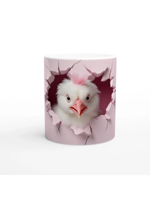 Şaşkın Tavuk Temalı Baskılı Kupa Bardak