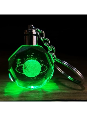 Satürnlü Kız Tasarımlı Renk Değiştiren Anahtarlık