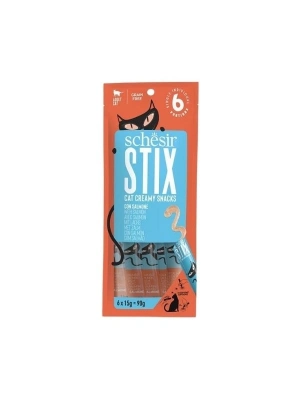 Schesir Cat Stick Somonlu Sıvı Kedi Ödül Maması 1 Adet 6x15 Gr
