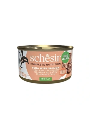 Schesir Jöle İçinde Ton Balık ve Somonlu Yetişkin Konserve Kedi Maması 1 Adet 85 Gr