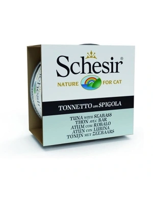 Schesir Ton Balıklı ve Levrekli Jöleli Konserve Yetişkin Kedi Maması 1 Adet 85 Gr