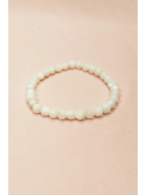 Sedef Doğal Taş Bileklik Kutulu