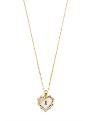 Sedefli Kalp Kolye - Altın