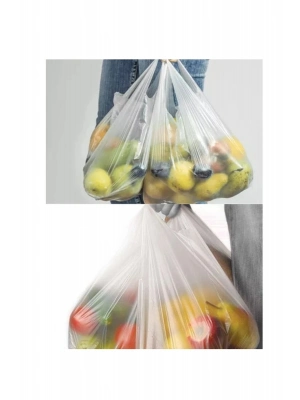 Şeffaf Atlet Poşet Orta Boy 28x50 cm 1 Paket Takriben 200 Adet
