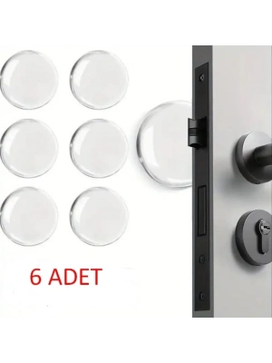 ® Şeffaf  Silikon Mobilya ve Kapı Durdurucu Darbe Pedi 6 lı