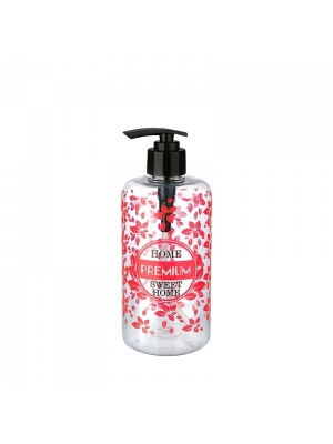 Şeffaf Sıvı Sabunluk Yuvarlak Plastik Pompalı 500 Ml