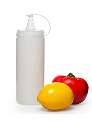 Şeffaf Sos Şişesi  - 400 Ml