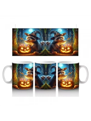 Şeker Temalı Renkli Canavar Figürleriyle Eğlenceli Cadılar Bayramı Baskılı Kupa