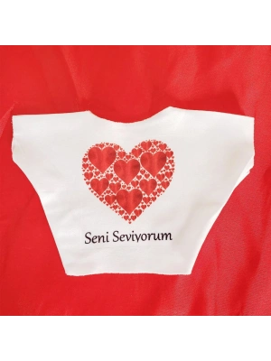 Seni Seviyorum Baskılı Peluş Oyuncak Tişörtü